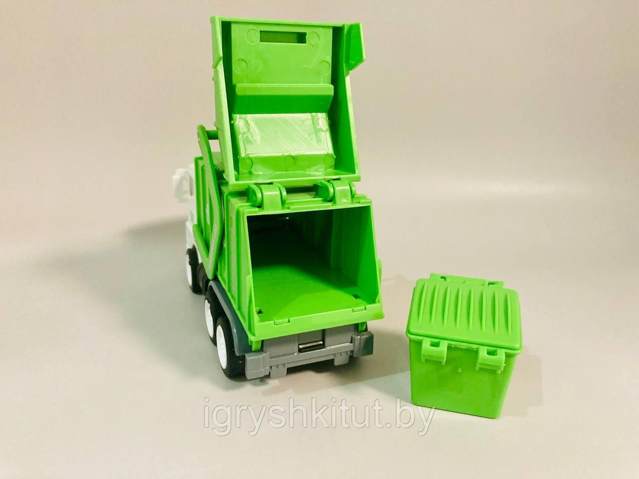 Машинка Мусоровоз с мусорным баком, подвижные детали - фото 5 - id-p204583353