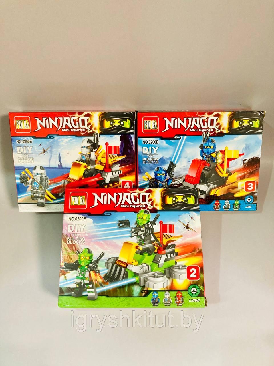 Конструктор Ninjago с фигуркой, транспортом и оружием, 4 вида - фото 3 - id-p204583404