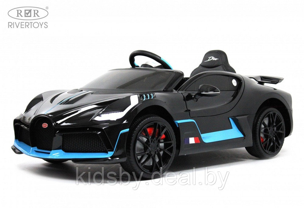 Детский электромобиль RiverToys Bugatti Divo HL338 (черный глянец) Лицензия