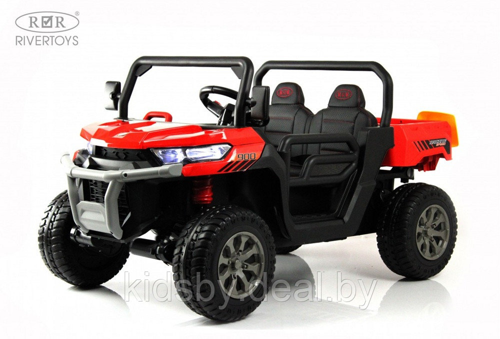 Детский электромобиль RiverToys H005HH (красный) Двухместный