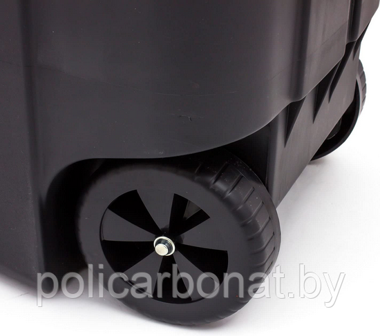 Контейнер для мусора на колёсах с цветной крышкой Segretation Bin 110L,чёрный/красный. - фото 4 - id-p107895945