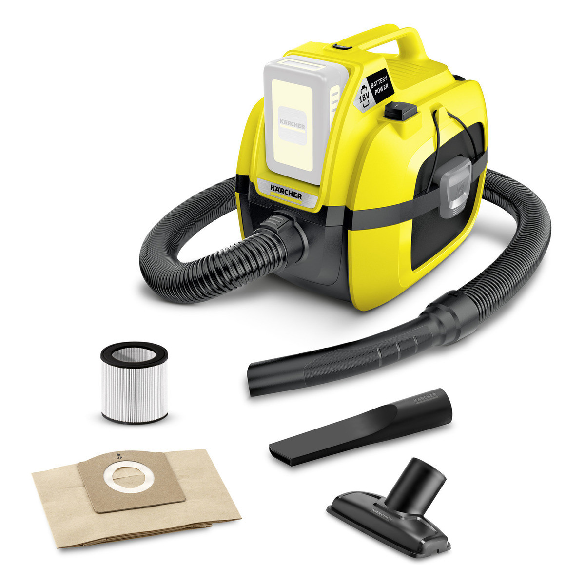 Пылесос Karcher WD 1 Compact Battery *INT (1.198-300.0) - фото 2 - id-p204590625