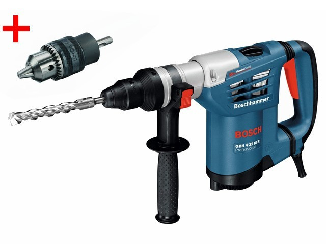 Перфоратор BOSCH GBH 4-32 DFR+S в чем. (900 Вт, 4.2 Дж, 3 реж., патрон SDS-plus, быстросъемн., БЗП в - фото 1 - id-p204591371