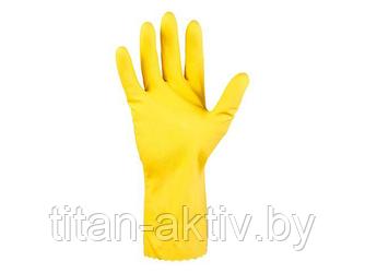 Перчатки К80 Щ50 латексн. защитные промышлен., р-р 7/S, желтые, JetaSafety (Защитные промышл. перчат