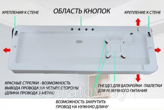 Часы электронные настенные. Календарь День недели Температура Пульт управления Таймер Секундомер - фото 8 - id-p204599174