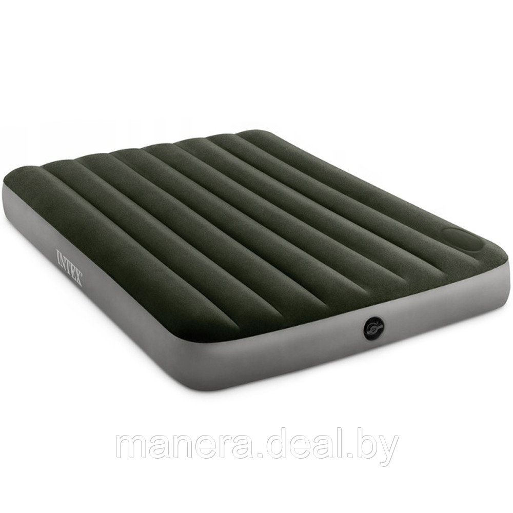 Надувной матрас Intex Downy Airbed 64762 (встроенный ножной насос) - фото 1 - id-p4620325