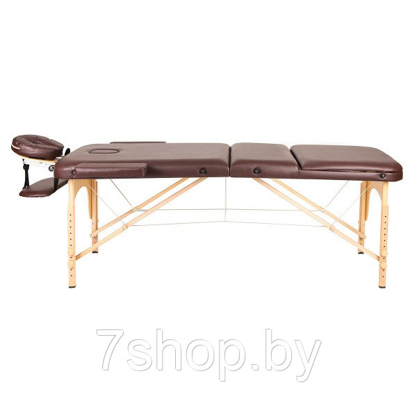 Массажный стол Atlas Sport 70 см складной 3-с деревянный (коричневый) - фото 3 - id-p138399809