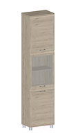 Шкаф-пенал с витриной Лером Мелисса ШК-2849-ГС (гикори джексон светлый)