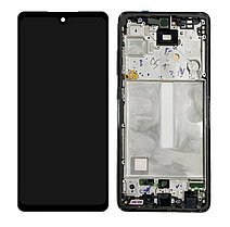 Дисплей (экран) для Samsung Galaxy A52 (A525) с тачскрином и рамкой (AMOLED), черный, фото 2
