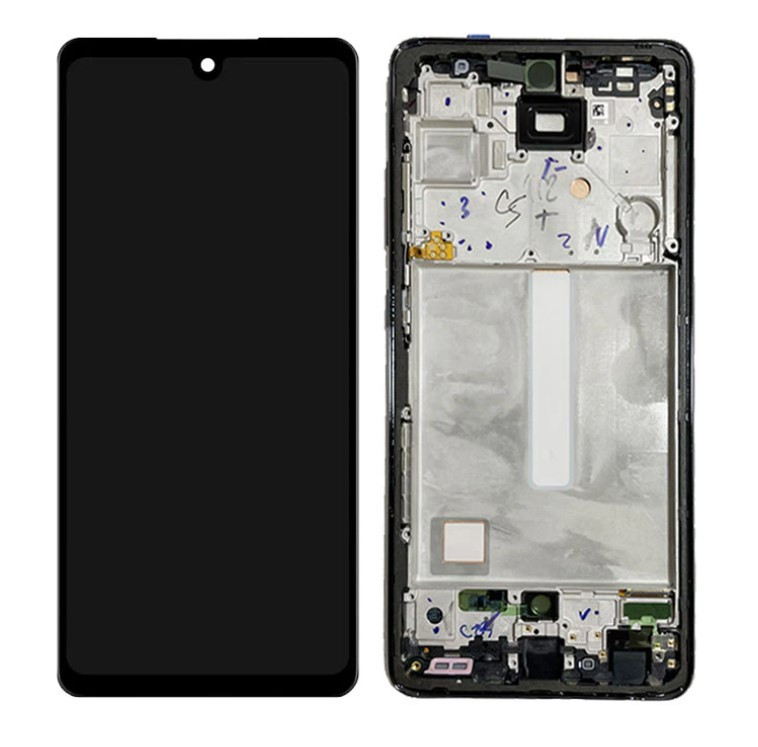 Дисплей (экран) для Samsung Galaxy A52 (A525) с тачскрином и рамкой (OLED), черный