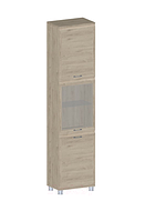 Шкаф-пенал с витриной Лером Мелисса ШК-2850-ГС (гикори джексон светлый)