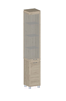 Шкаф-пенал с витриной Лером Мелисса ШК-2853-ГС (гикори джексон светлый)