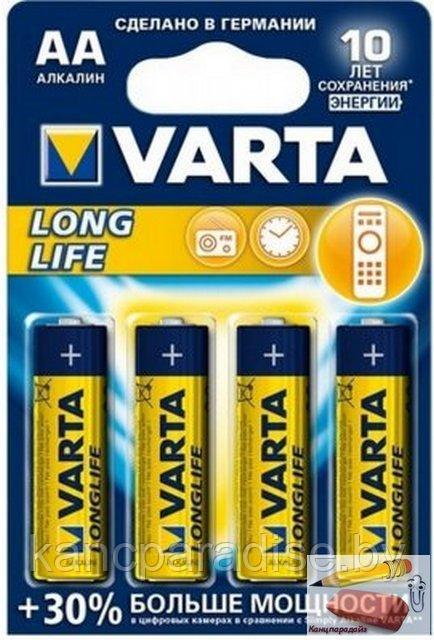 Батарейка VARTA LONGLIFE AA LR6 (отрывные 4 шт.), цена за 1 штуку - фото 1 - id-p135357872