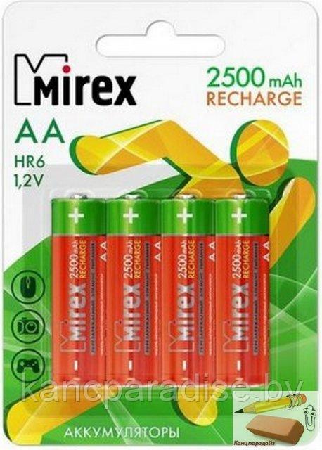 Аккумулятор Mirex HR6/AA 2500 mAh 1,2 V, ecopack, в упаковке 4 штуки, цена за 1 штуку