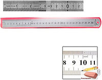 Линейка стальная 30 см. ArtSpace, чехол с европодвесом, арт.ЛС-30-526