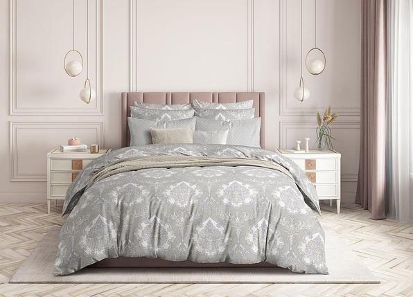 Постельное белье Guten Morgen Damask light grey Бязь 1.5 сп, фото 2