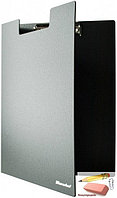Папка-планшет с крышкой Silwerhof, А4, пластиковый, жесткий (полифом), черный, 1,8 мм., арт.ID1690931