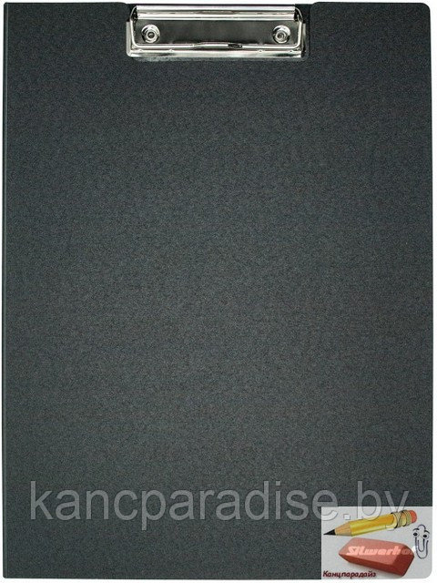 Папка-планшет с крышкой Silwerhof, А4, пластиковый, жесткий (полифом), черный, 1,8 мм., арт.ID1690931 - фото 2 - id-p204608480