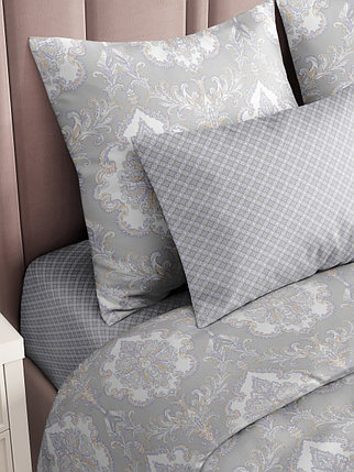 Постельное белье Guten Morgen Damask light grey Бязь 2.0 сп нав. 50х70, фото 2