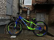 Stels Navigator 450 MD V030 24" синий/неоновый/зеленый подростковый велосипед, фото 3