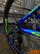 Stels Navigator 450 MD V030 24" синий/неоновый/зеленый подростковый велосипед, фото 6