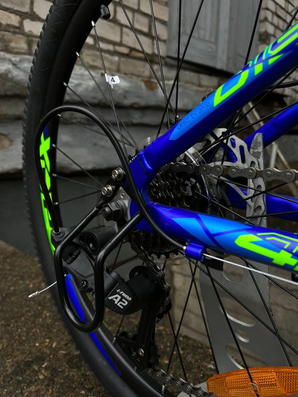Stels Navigator 450 MD V030 24" синий/неоновый/зеленый подростковый велосипед - фото 6 - id-p112975797