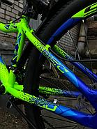 Stels Navigator 450 MD V030 24" синий/неоновый/зеленый подростковый велосипед, фото 4