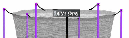 Батут Atlas Sport 252 см (8ft) с внутренней сеткой и лестницей PURPLE - фото 4 - id-p204608656
