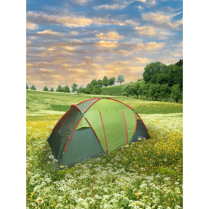 4-хместная 2-хкомнатная туристическая палатка MirCamping, 430х215х170, арт. 1002-4 - фото 4 - id-p178746922