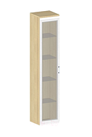 Шкаф-пенал с витриной Лером Мелисса ШК-2864-АС-СЯ (ясень асахи/снежный ясень)