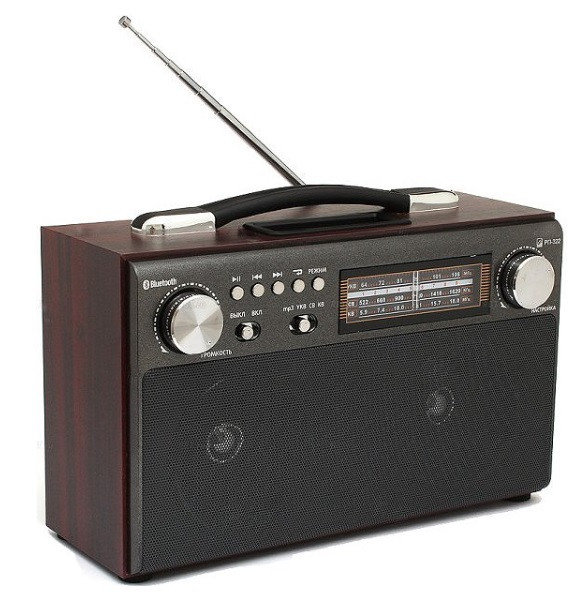 Портативный радиоприемник БЗРП РП-322 мощный аналоговый аккумуляторный FM приемник ретро радио на батарейках