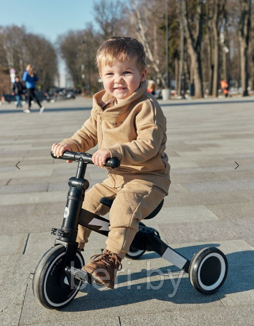 T801 Детский велосипед беговел 3 в 1 , съемные педали, желтый - фото 5 - id-p204619208