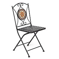 Julia складной стул черный с мозаикой "плитка канада"