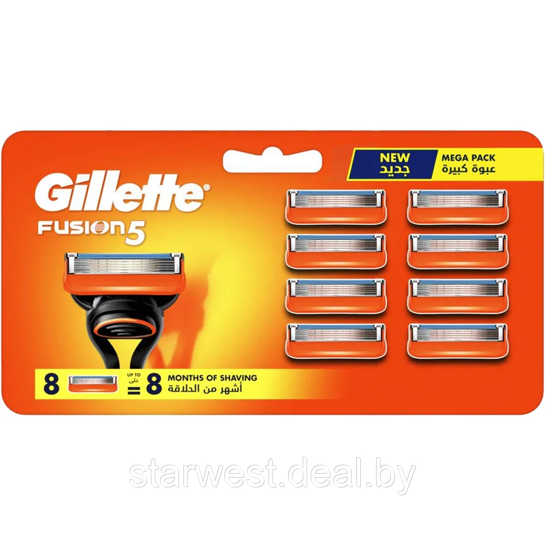 Gillette Fusion 5 8 шт. Мужские сменные кассеты / лезвия для бритья - фото 1 - id-p204621991