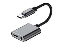 Аксессуар Pero AD10 USB Type-C - USB Type-C/Mini Jack 3.5mm Black PRAD10BK