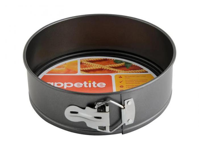 Разъемная форма для выпечки торта круглая раздвижная металлическая антипригарная Appetite 22 см - фото 1 - id-p204622400