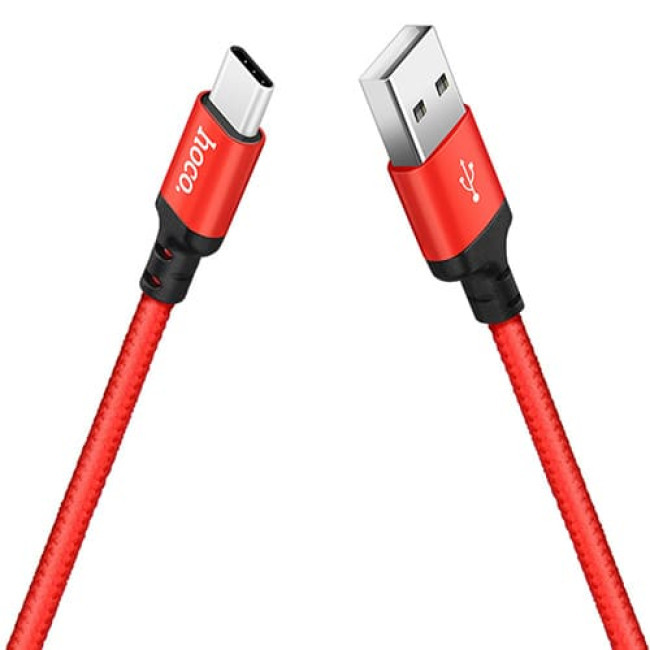 USB кабель Hoco X14 Times Speed Type-C для зарядки и синхронизации, длина 1,0 метр (Красный) - фото 3 - id-p204622514