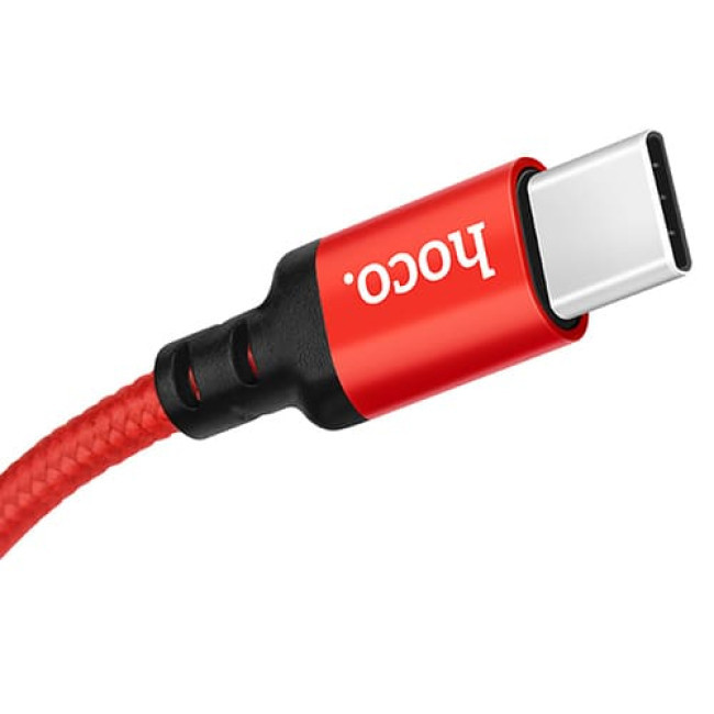 USB кабель Hoco X14 Times Speed Type-C для зарядки и синхронизации, длина 1,0 метр (Красный) - фото 4 - id-p204622514