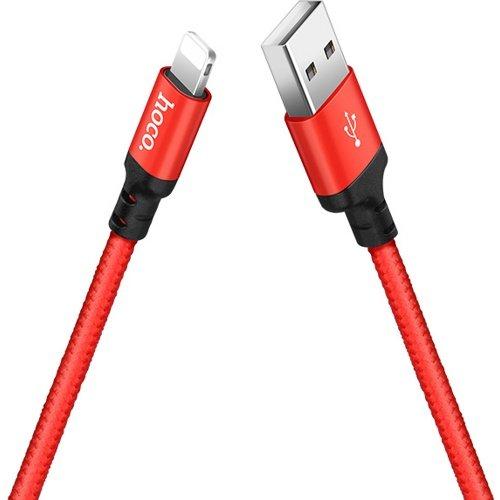 USB кабель Hoco X14 Times Speed Lightning для зарядки и синхронизации, длина 2,0 метра (Красный) - фото 2 - id-p204622515