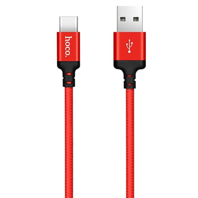 USB кабель Hoco X14 Times Speed Type-C для зарядки и синхронизации, длина 2,0 метра (Красный) - фото 1 - id-p204622516