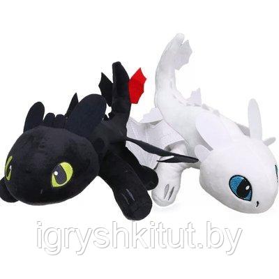 Мягкие игрушки Как приручить дракона Беззубик и ночная фурия 35 см пара - фото 2 - id-p204622608