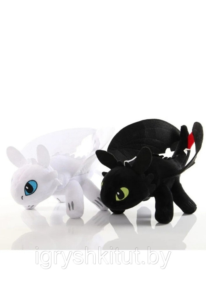 Мягкие игрушки Как приручить дракона Беззубик и ночная фурия 35 см пара - фото 4 - id-p204622608