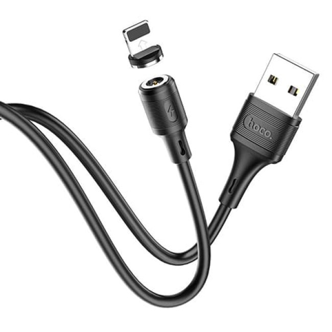 USB кабель Hoco X52 Sereno Lightning, длина 1 метр (Черный) - фото 2 - id-p204622521