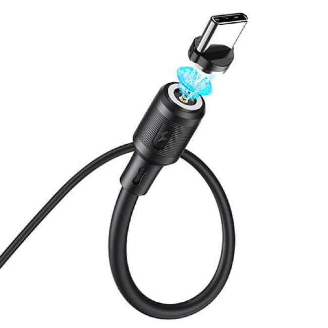 USB кабель Hoco X52 Sereno Type-C, длина 1,0 метр (Черный) - фото 2 - id-p204622523