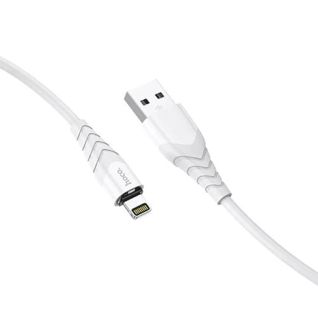 USB кабель Hoco X63 Racer Lightning, длина 1 метр (Белый) - фото 3 - id-p204622525