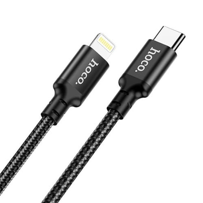 USB кабель Hoco X14 Type-C to Lightning PD 20 W, длина 1 метр (Черный) - фото 3 - id-p204622526