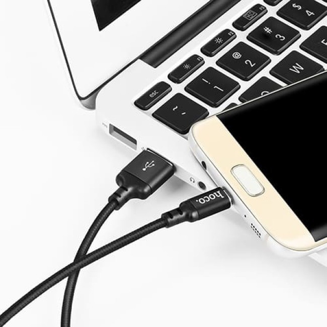 USB кабель Hoco X14 Times Speed MicroUSB, длина 2 метра (Черный) - фото 2 - id-p204622529