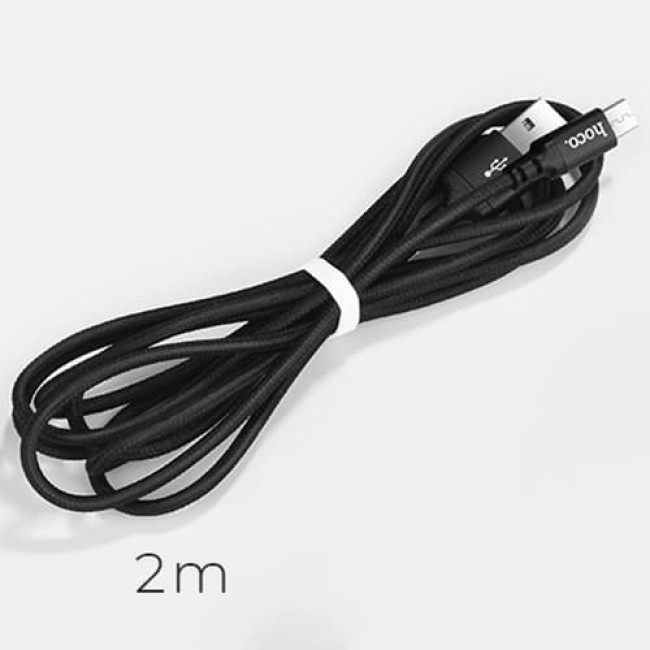 USB кабель Hoco X14 Times Speed MicroUSB, длина 2 метра (Черный) - фото 3 - id-p204622529