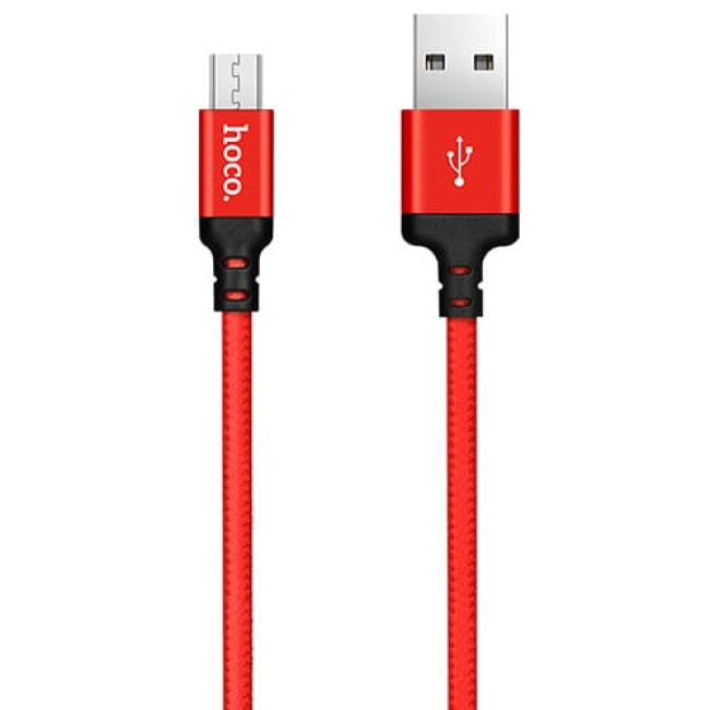 USB кабель Hoco X14 Times Speed MicroUSB, длина 2 метра (Красный) - фото 1 - id-p204622530