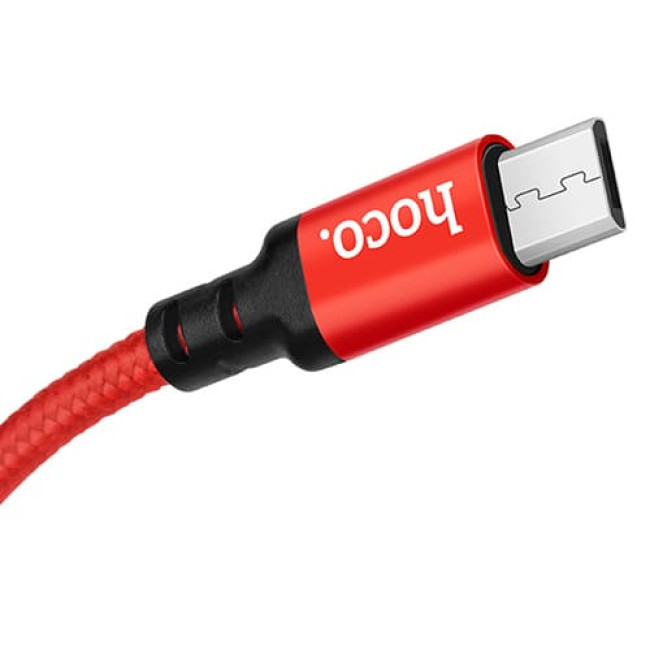 USB кабель Hoco X14 Times Speed MicroUSB, длина 2 метра (Красный) - фото 2 - id-p204622530